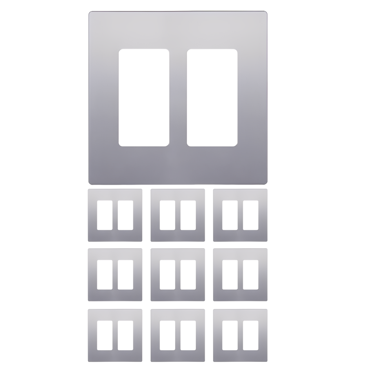 Enerlites Screwless Decorator/GFCI Two-Gang Wall Plate