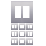 Enerlites Screwless Decorator/GFCI Two-Gang Wall Plate