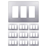 Enerlites Screwless Decorator/GFCI Three-Gang Wall Plate