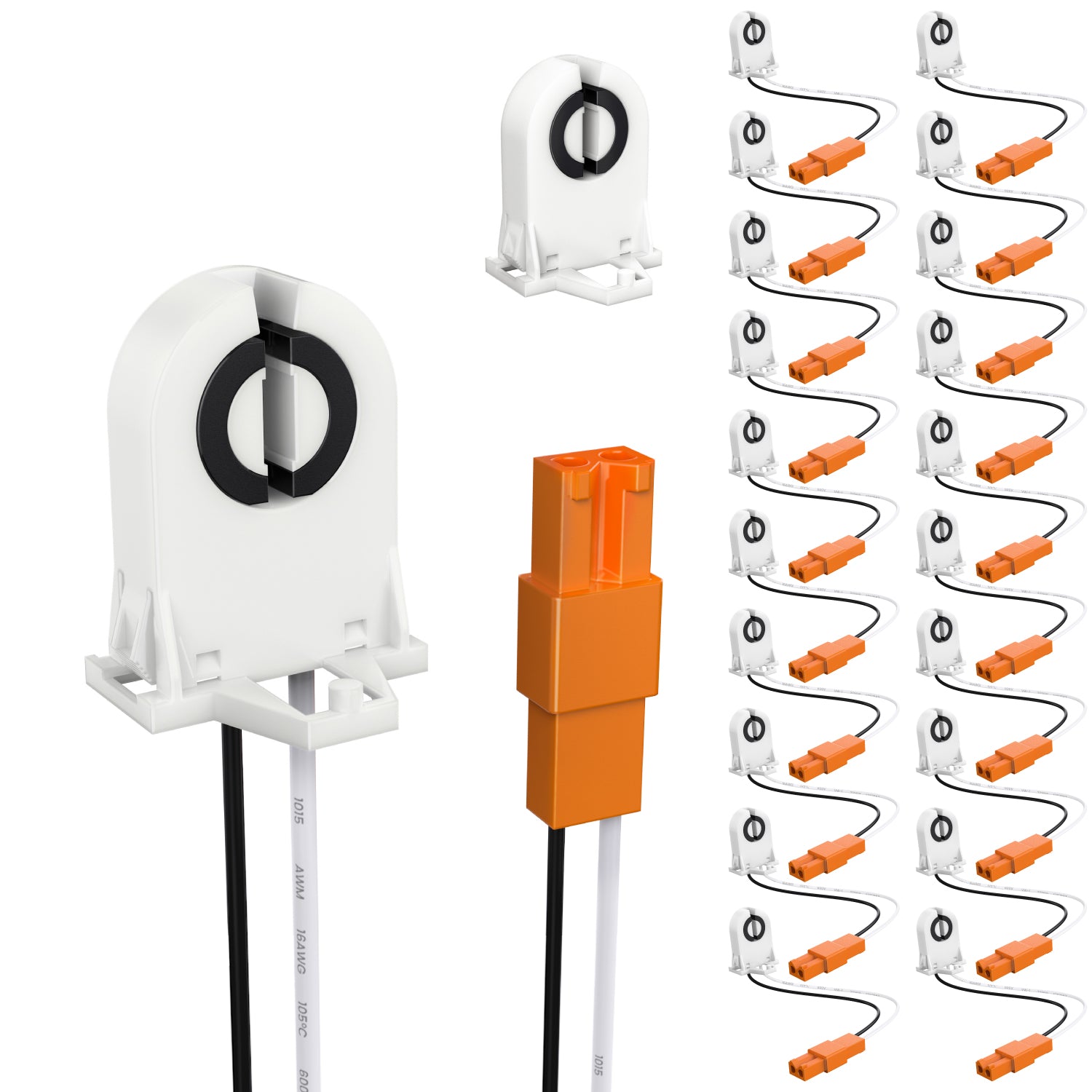 Wiring Harness for Single-End, Non-Shunted Tombstones, T8/T12 Socket