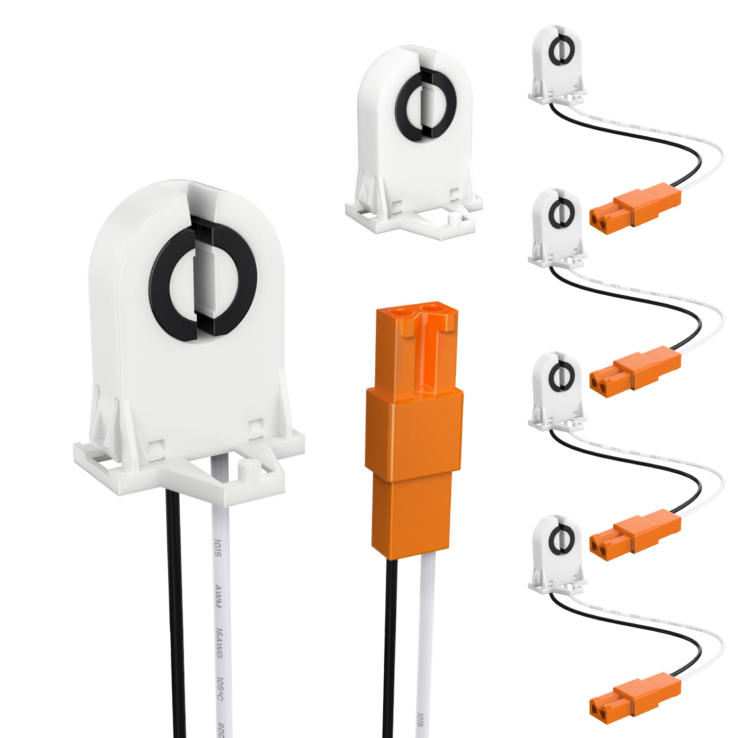 Wiring Harness for Single-End, Non-Shunted Tombstones, T8/T12 Socket