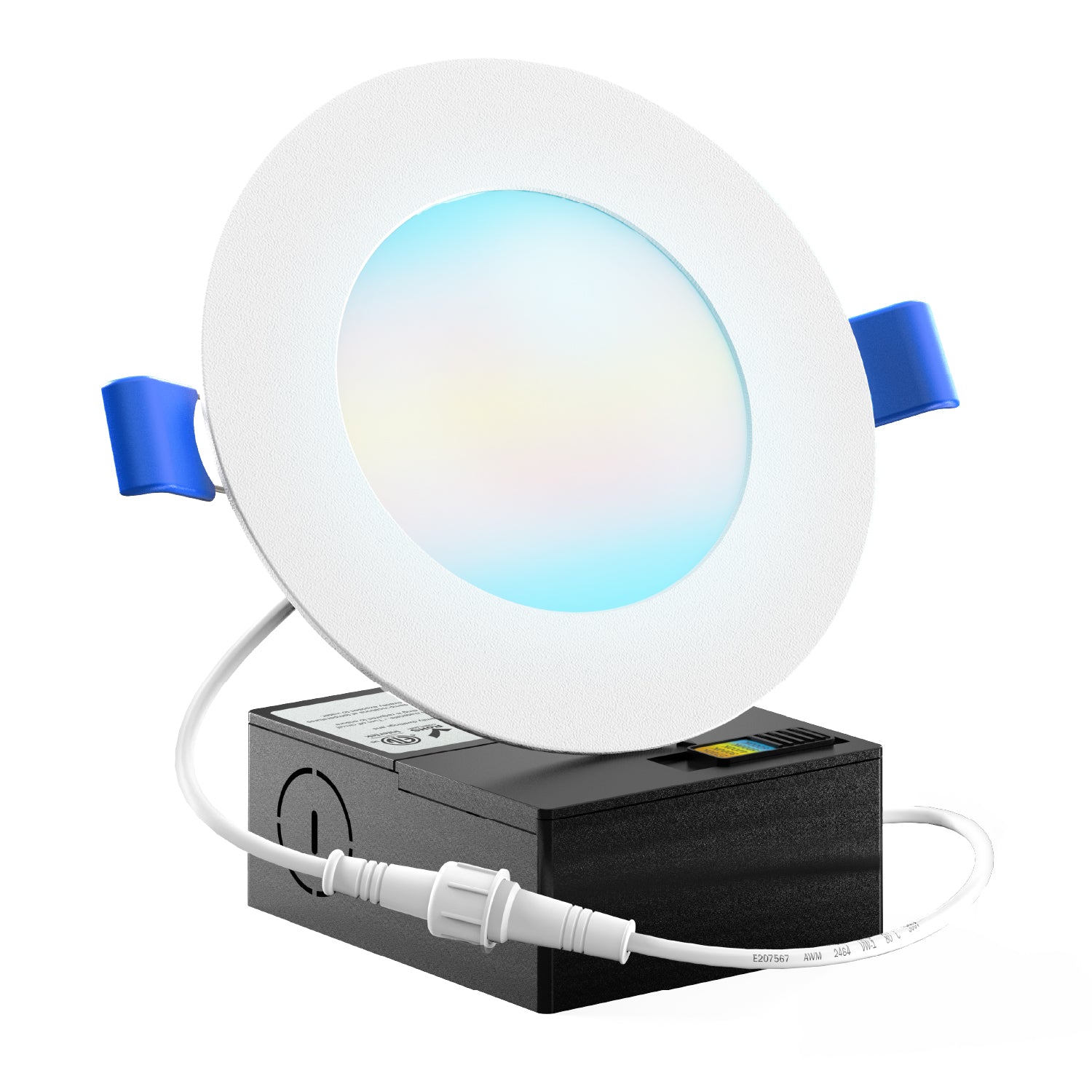 Recessed LED Lighting, 4 Inch, High Lumen Slim, Wafer Thin, Smooth Trim, Selectable CCT, 800 Lumens