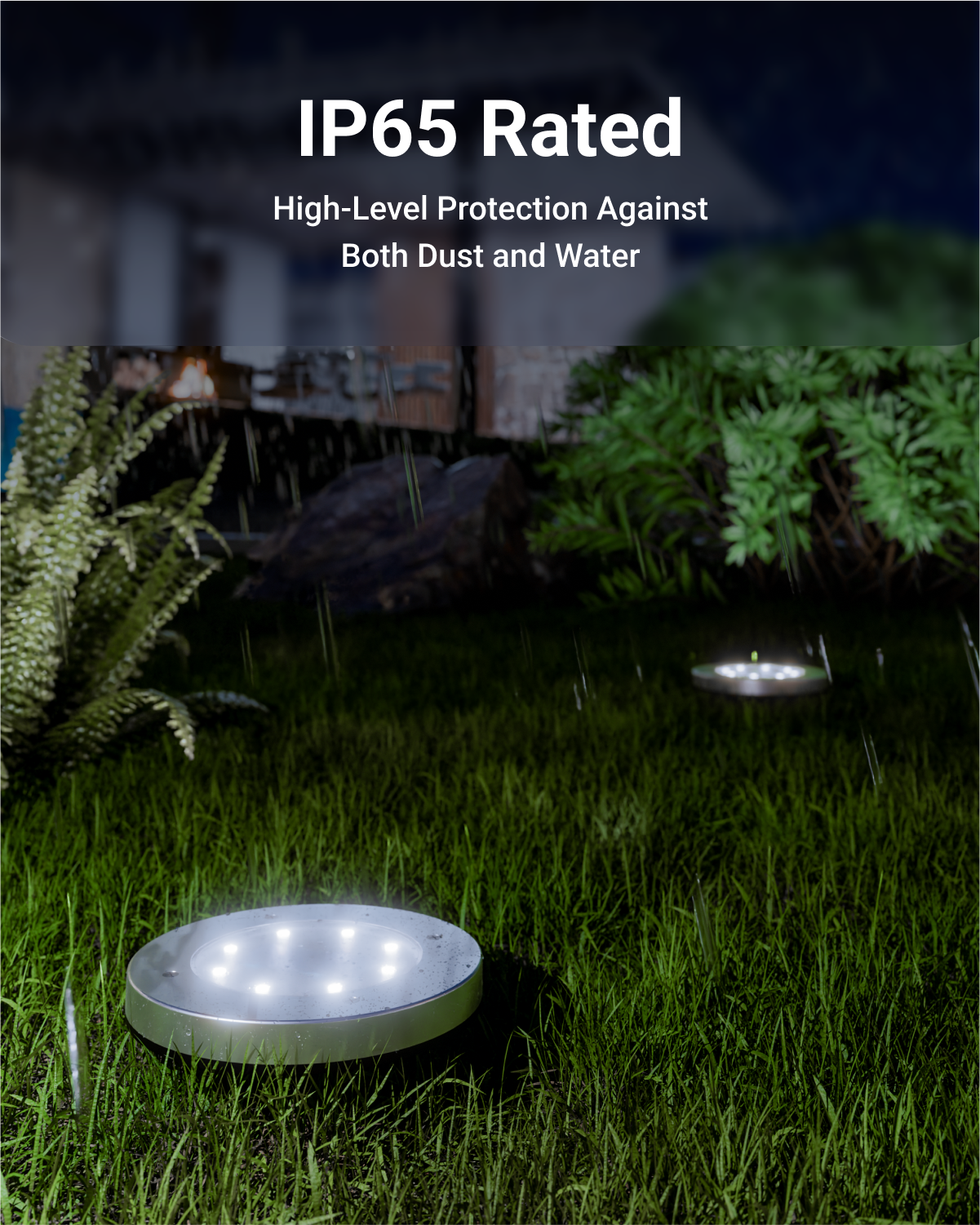 Sunco Lighting Round Solar Path Solar Panel Charging Light 6-8 Hours of Direct Sunlight Replace Built-In NiMh 600mAh Battery
