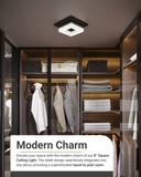 8 Inch Quadrata, Decorative Ceiling Light, Selectable CCT, 1800 Lumens