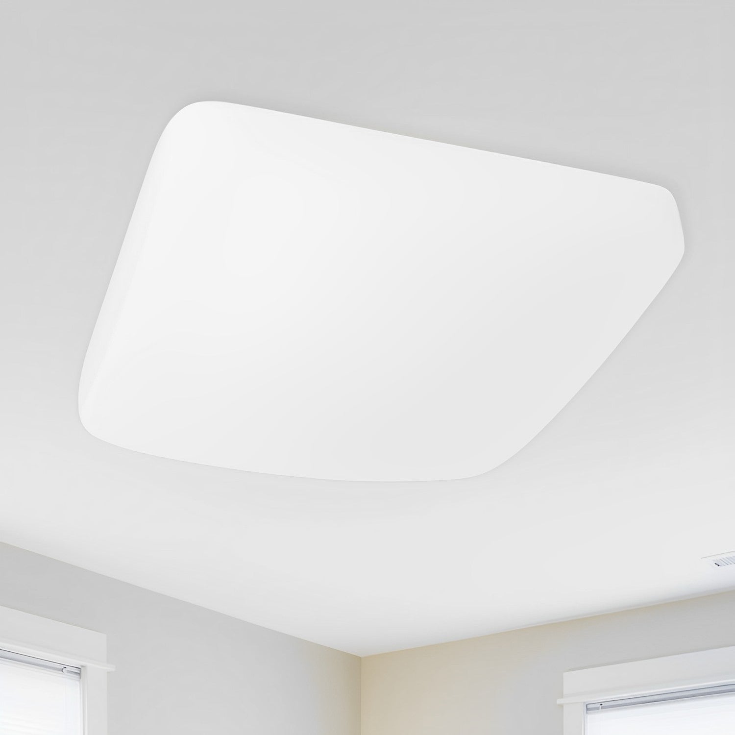 Square LED Puff Ceiling Light, Pulse, White, Surface Mount, 120V, 1700 Lumens
