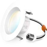 Recessed LED Retrofit Lighting, 4 Inch, Baffle, Selectable CCT, 660 Lumens