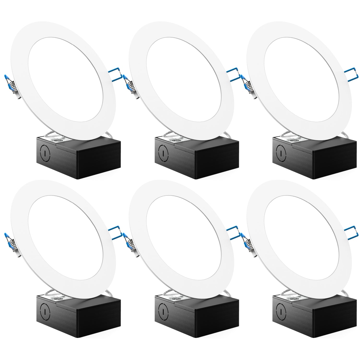 Recessed LED Lighting, 6 Inch, Slim, Wafer Thin, Smooth Trim, 850 Lumens