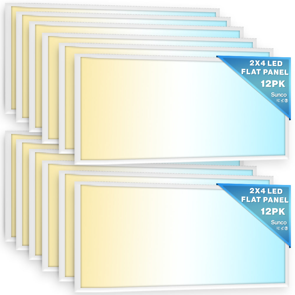 LED Ceiling Panel Light, 50W/40W/30W, 2x4, Selectable Wattage & CCT, 6500 Lumens
