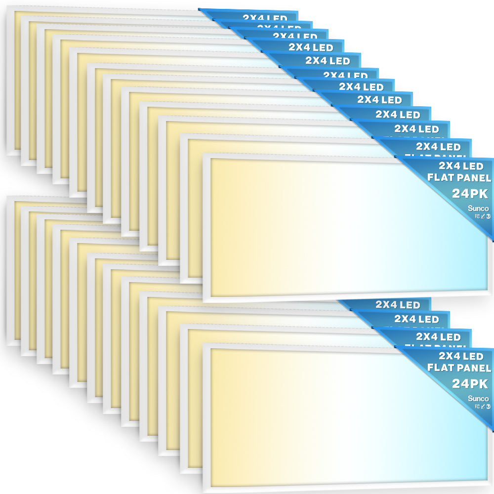 LED Ceiling Panel Light, 50W/40W/30W, 2x4, Selectable Wattage & CCT, 6500 Lumens
