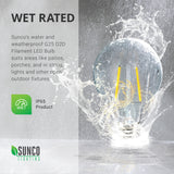 G25 LED Bulb, Filament, Dusk to Dawn Photocell, 350 Lumens