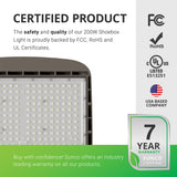 Shoebox LED 200W, Parking Lot, Type III, Dusk to Dawn Photocell, 26000 Lumens