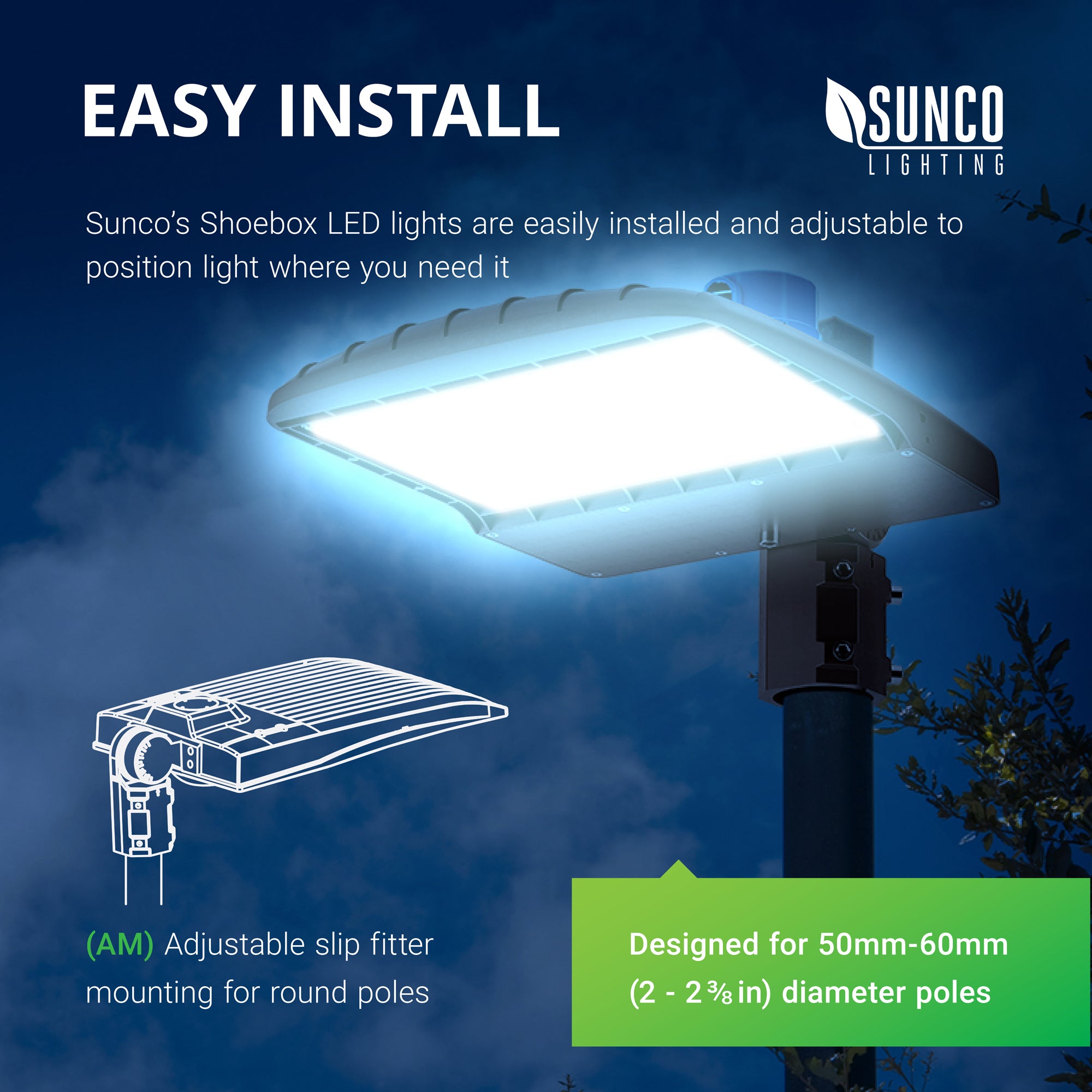 Shoebox LED 200W, Parking Lot, Type III, Dusk to Dawn Photocell, 26000 Lumens