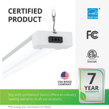 LED Shop Light, 4ft, Utility, Frosted, Plug & Play, 4100 Lumens