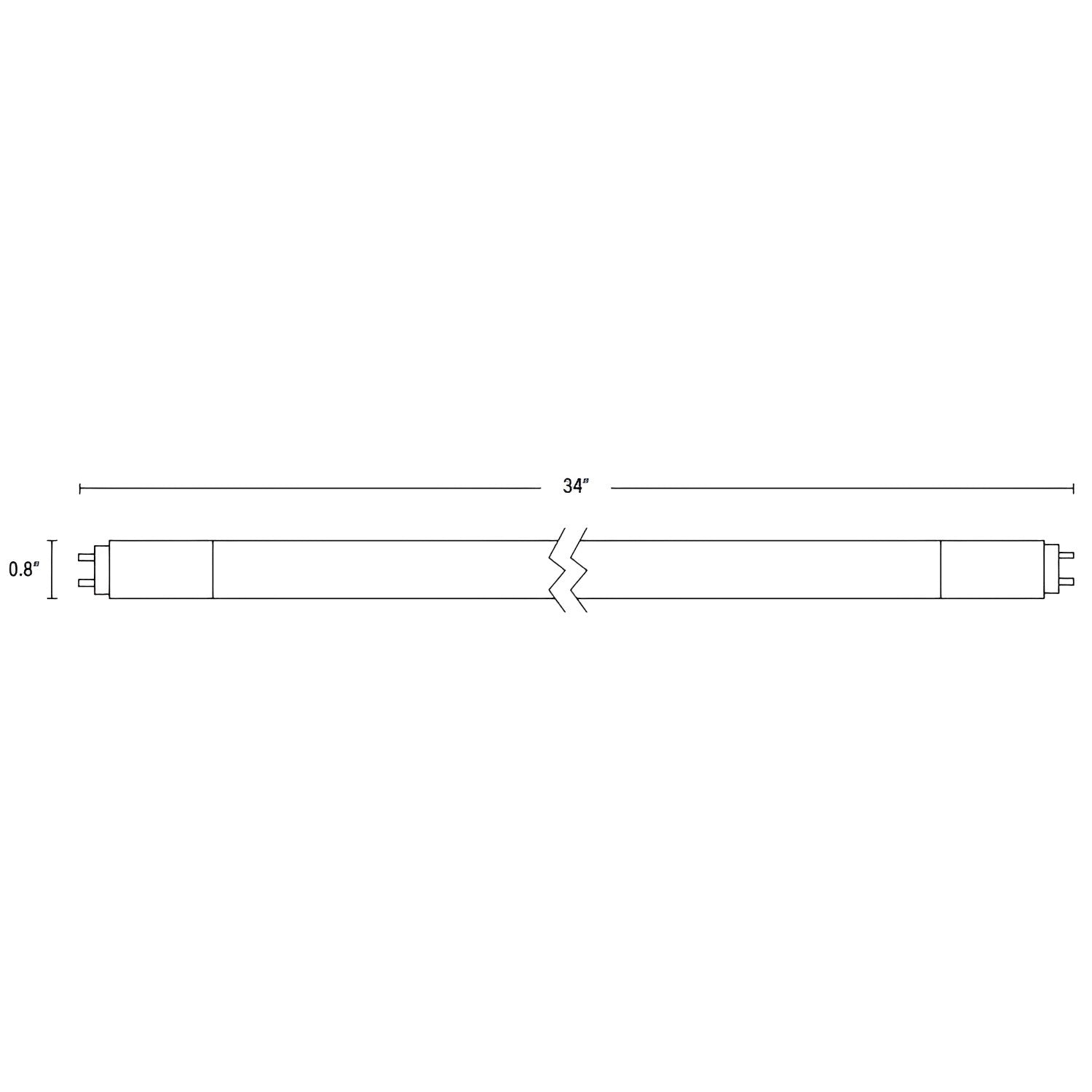 T5 LED Tube, 3ft, Frosted, Bypass, Type B, 16W, Single/Double Ended, Selectable CCT, 2100 Lumens