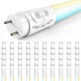 T8 LED Tubes, 4ft, Frosted, Type B, Selectable CCT,  Single /Double Ended 18W, 2200 Lumens