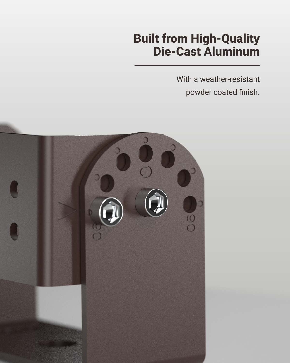 Built to withstand the elements, this durable trunnion mount securely supports shoebox lights on poles, walls, or rooftops with long-lasting performance.