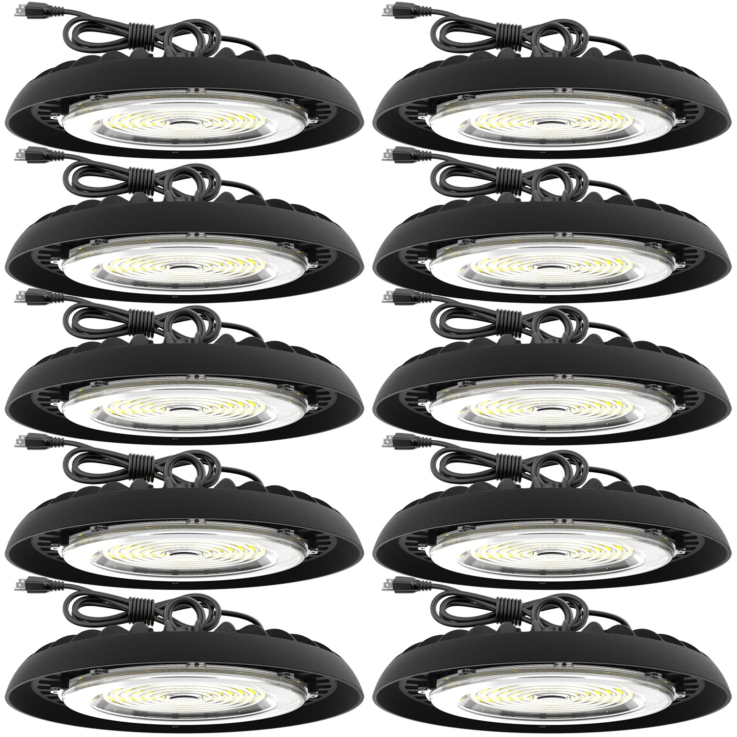 UFO High Bay 200W Plug & Play LED Fixture, 2-Step Install, 28000 Lumens