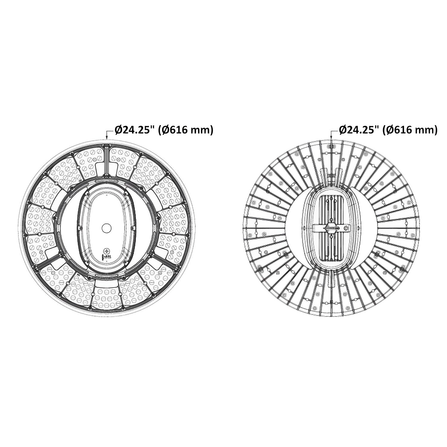UFO High Bay LED Fixture, 410W/330W/250W/160W, Selectable Wattage, 72000 Lumens