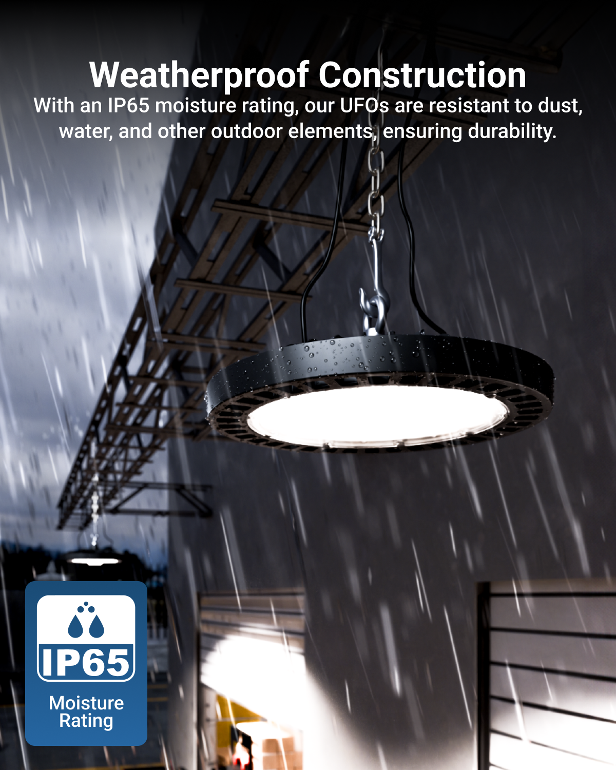 Constructed from IP65-rated PC material, this ensures resistance to moisture and water splashes, as well as dust and heat.