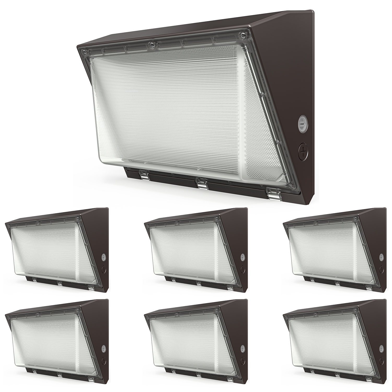LED Semi Cutoff Wall Pack, Dusk-to-Dawn Photocell, 80W, 11500 Lumens