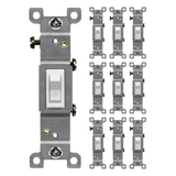 Enerlites Residential Grade 15A Toggle Switch, Single Pole
