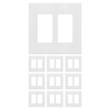 Enerlites Screwless Decorator/GFCI Two-Gang Wall Plate