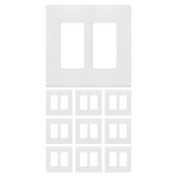 Enerlites Screwless Decorator/GFCI Two-Gang Wall Plate Mid-Size