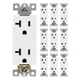 Enerlites Commercial Grade 20A Decorator Receptacle, 5-20R