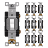 Enerlites Commercial Grade Toggle Switch 20A, Single Pole
