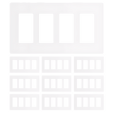 Enerlites Screwless Decorator/GFCI Four-Gang Wall Plate Mid-Size