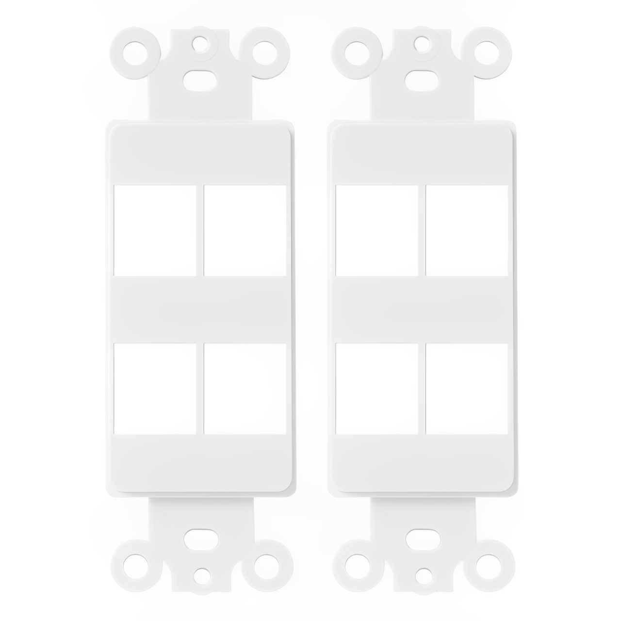 Enerlites 4-Port Decorator Data Wall Plate Insert