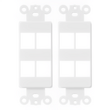Enerlites 4-Port Decorator Data Wall Plate Insert