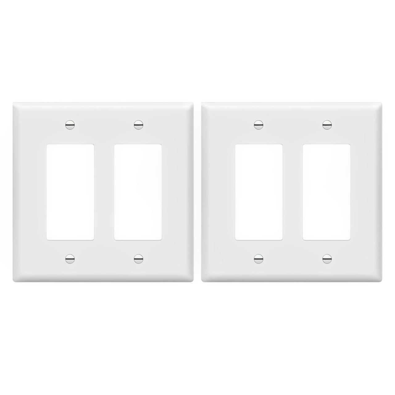 Enerlites Matte Finish Decorator/GFCI Two-Gang Wall Plate, Mid-Size