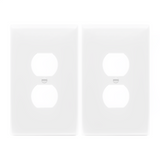 Enerlites Duplex Receptacle One-Gang Wall Plate, Over-Size