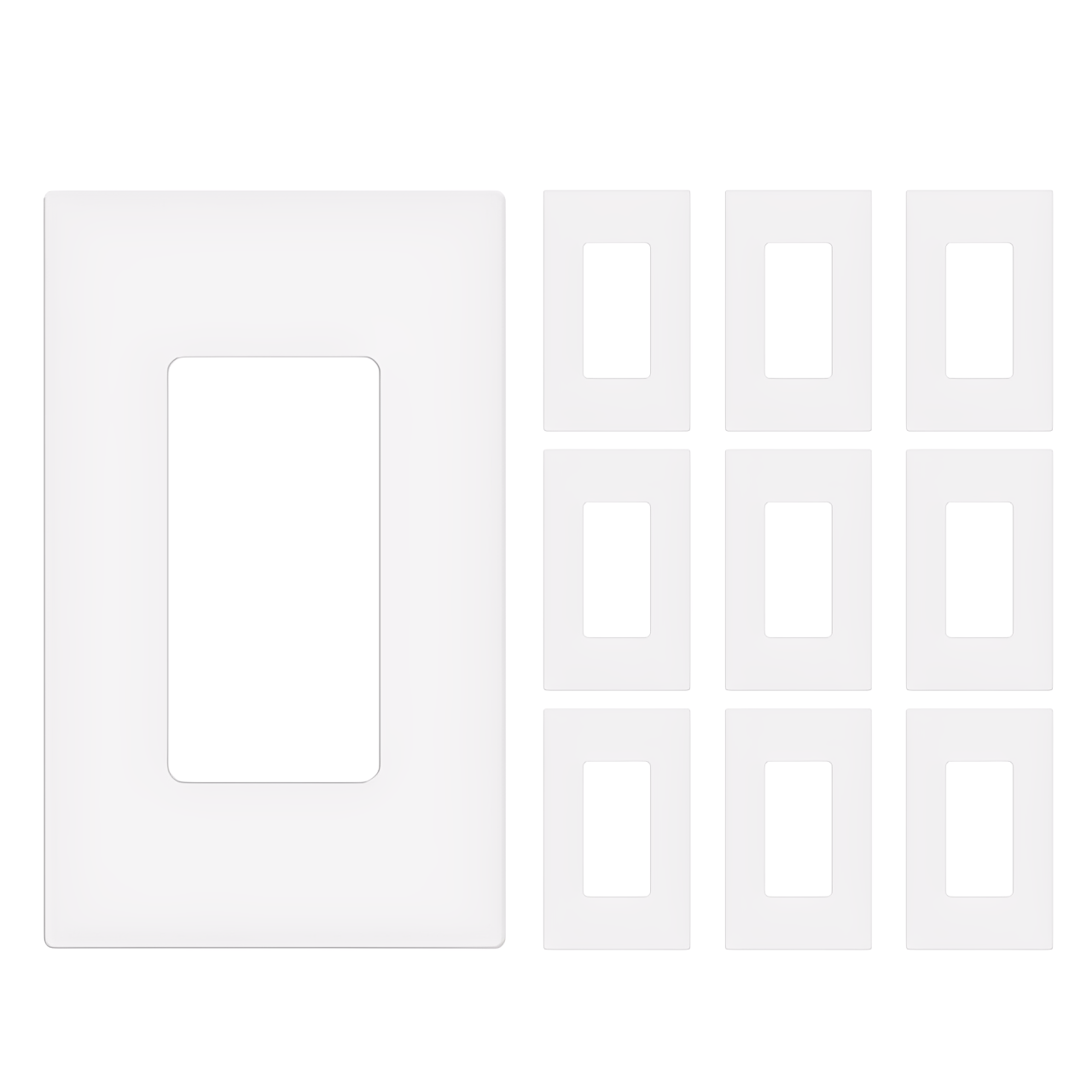 Enerlites Screwless Decorator/GFCI One-Gang Wall Plate Mid-Size