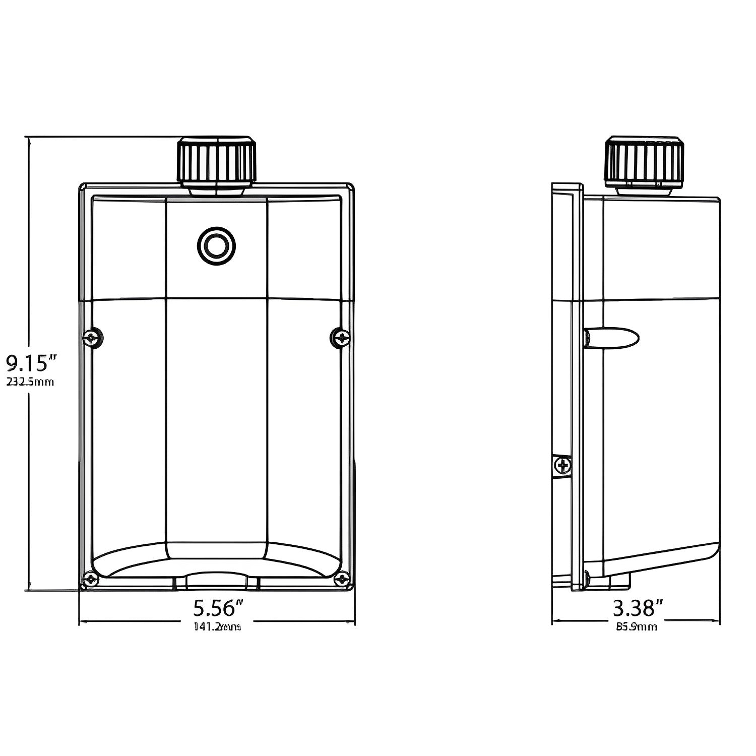 LED Mini Wall Pack, 25W/15W/10W/8W, Dusk to Dawn Photocell, White, Selectable Wattage & CCT, 3400 Lumens