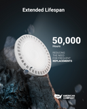 With its water and heat-resistant aluminum alloy housing, Sunco’s LED High Bay provides 45 years (50,000 hrs.) of bright light in any environment.