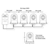 Wiring Harness for Single-End, Non-Shunted Tombstones, T8/T12 Socket