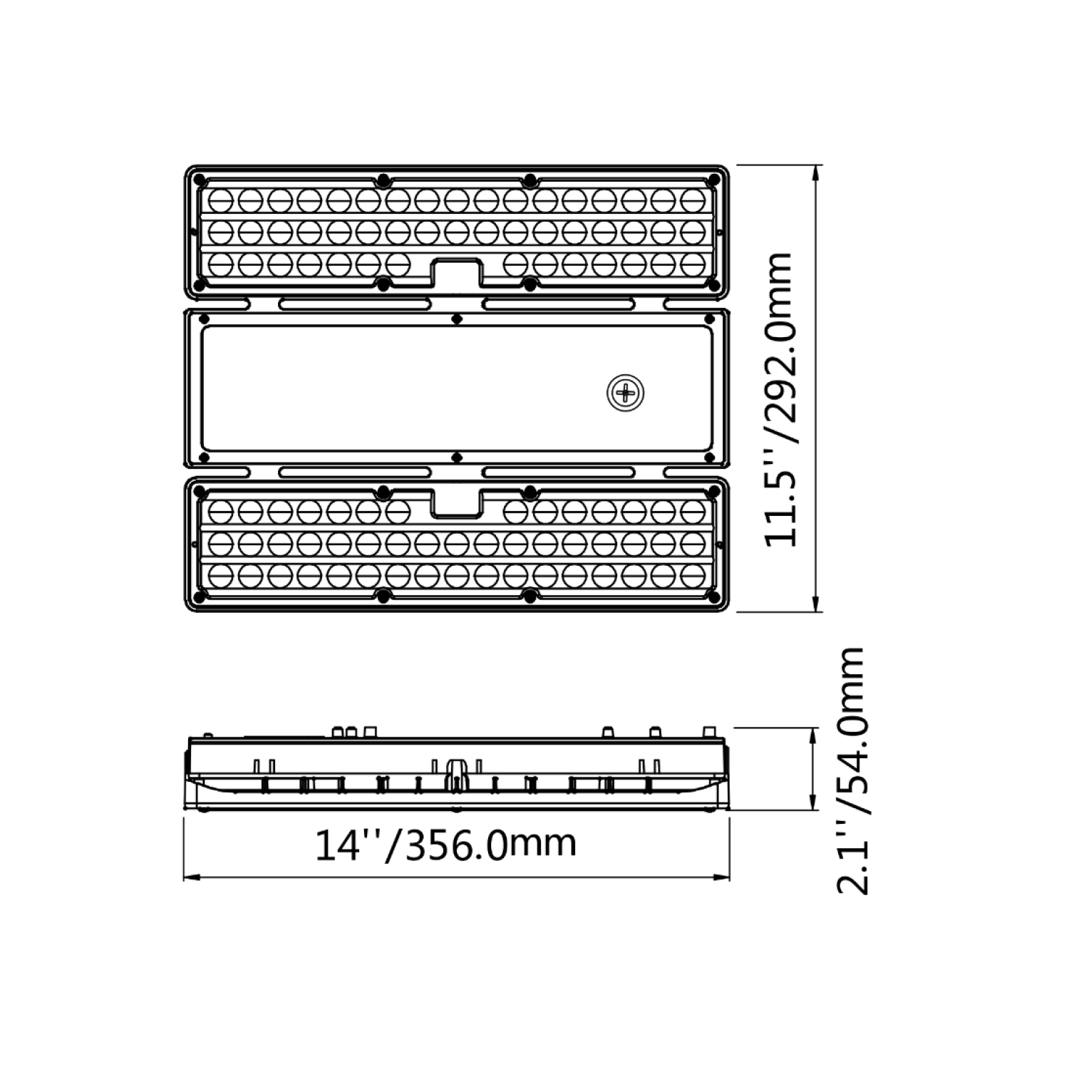 LED Linear High Bay, 1.2ft, 210W/180W/155W, 120-277V, Seneca, Selectable Wattage & CCT, 31500 Lumens