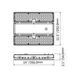 LED Linear High Bay, 1.2ft, 210W/180W/155W, 120-277V, Seneca, Selectable Wattage & CCT, 31500 Lumens