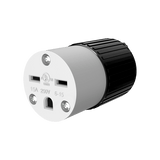 Enerlites Straight Blade Cord Connector, 15A, 6-15C