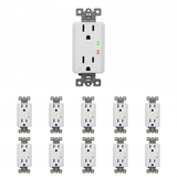 Enerlites Residential Grade 15A Tamper-Resistant Duplex Receptacle with Surge Suppressor