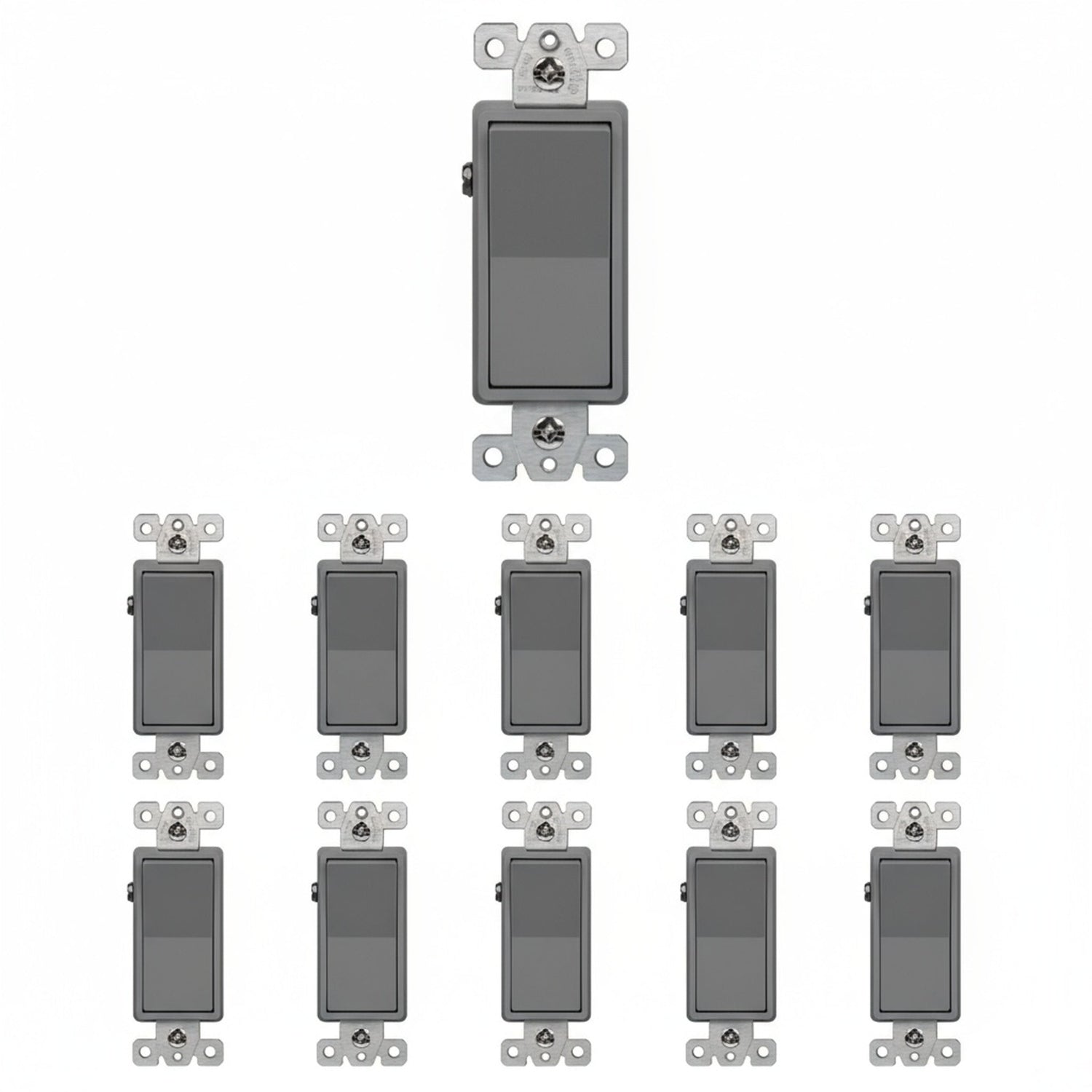 Enerlites Commercial Grade 20A Decorator Switch, Single Pole