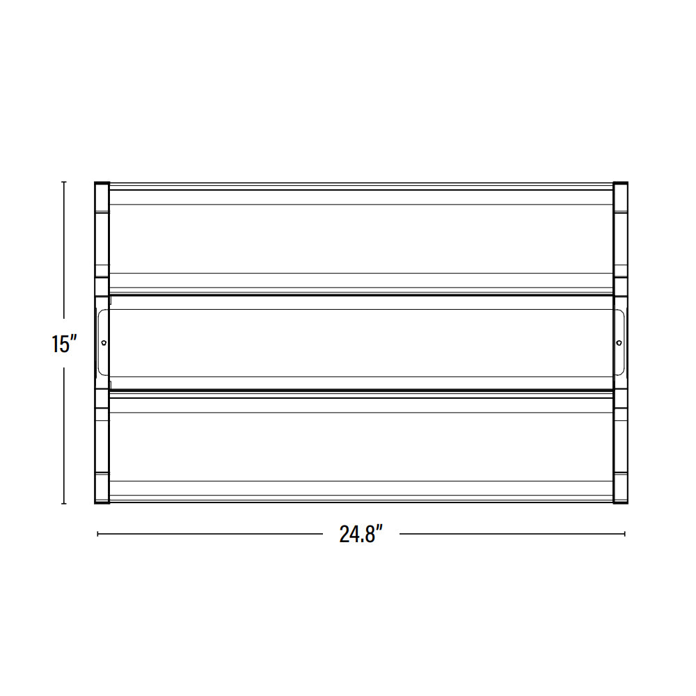 LED Linear High Bay, 2ft, 92W/78W/58W, Selectable Wattage, 13800 Lumens