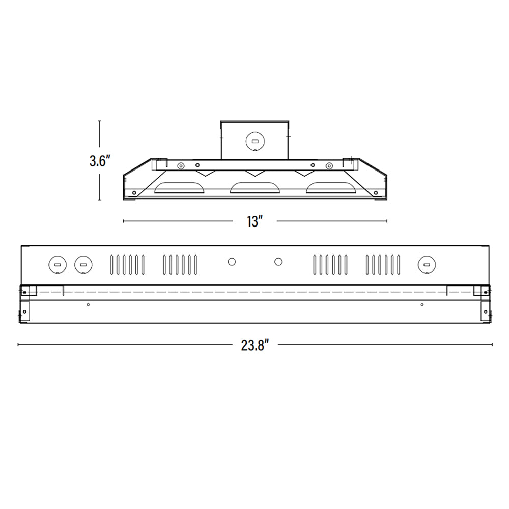 LED Linear High Bay, 2ft, 155W, Selectable CCT, 20900 Lumens