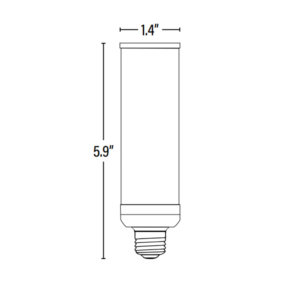 LED PL Retrofit Lamp, E26, Selectable CCT, 625 Lumens