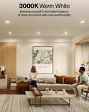 Recessed LED Retrofit Lighting, 5/6 Inch, Baffle, 1050 Lumens