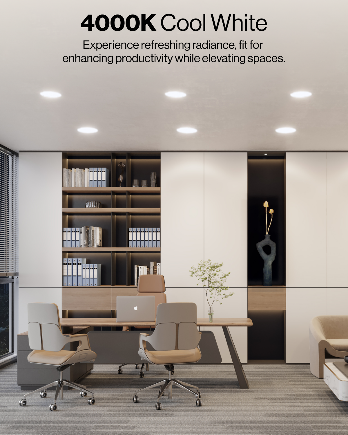 Recessed LED Retrofit Lighting, 5/6 Inch, Baffle, 1050 Lumens