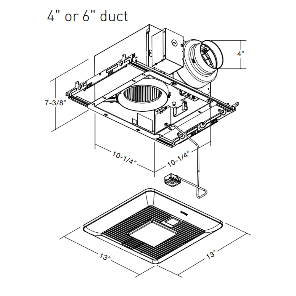 Panasonic FV-0511VQCL1 dimensions