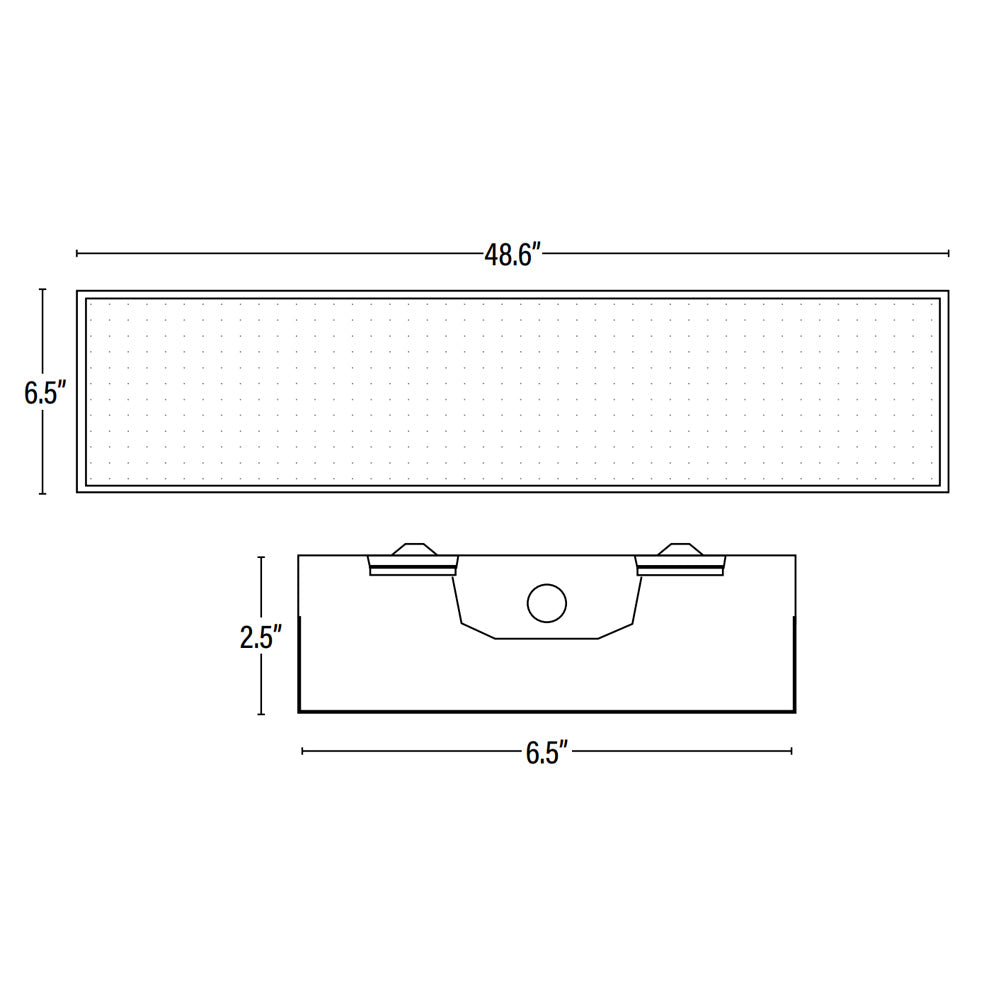 LED Shop Light, 4ft Wraparound, Prismatic Lens, 6.5 Inch, 5000 Lumens